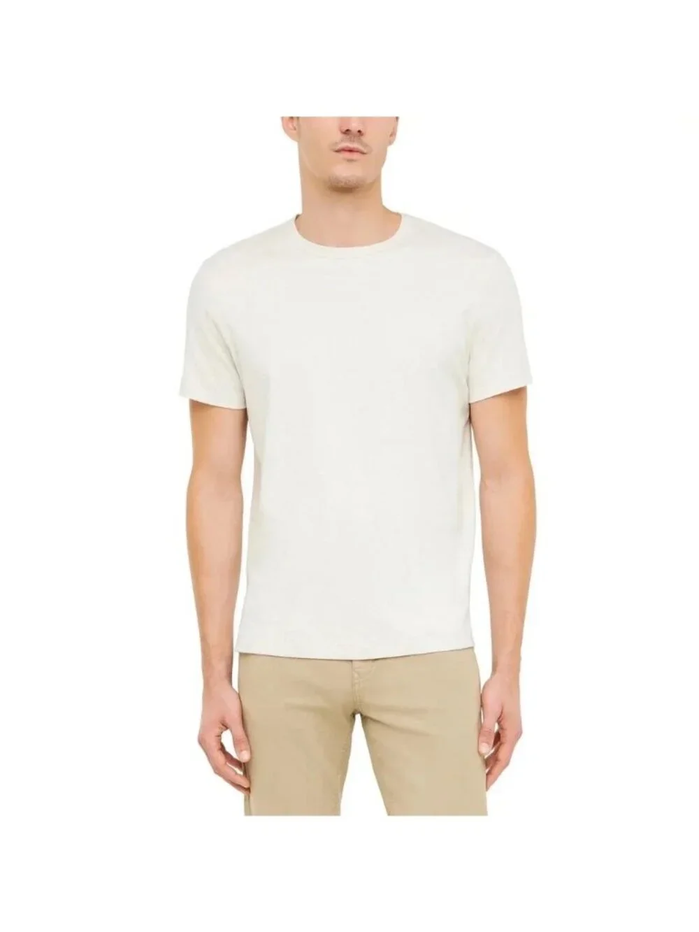 NWOT Banana Republic Men's L Luxe Touch Tee 100% Cotton Crewneck T-Shirt Tan